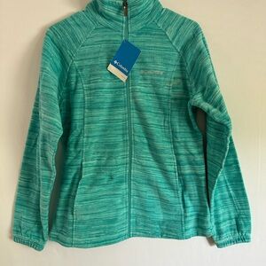 NWT Columbia Blue Full Zip Fleece Sweater Women’s Size M